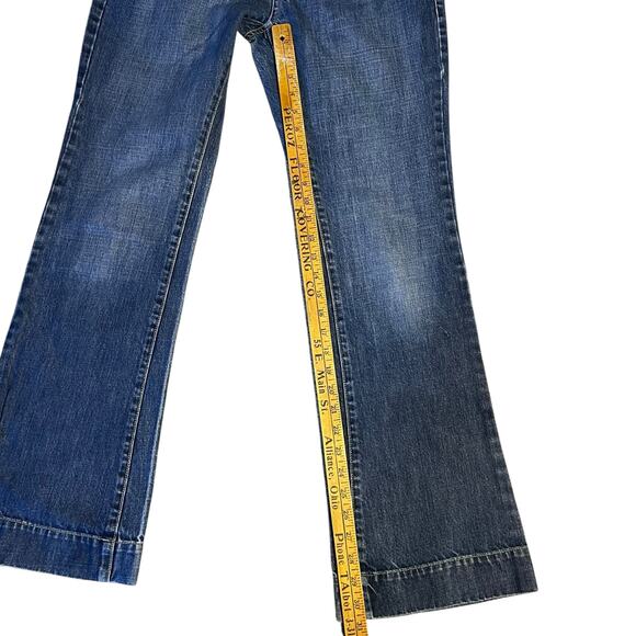 Vintage Eddie Bauer low rise boot cut women's dark denim jeans size 6 y2k - Picture 3 of 11